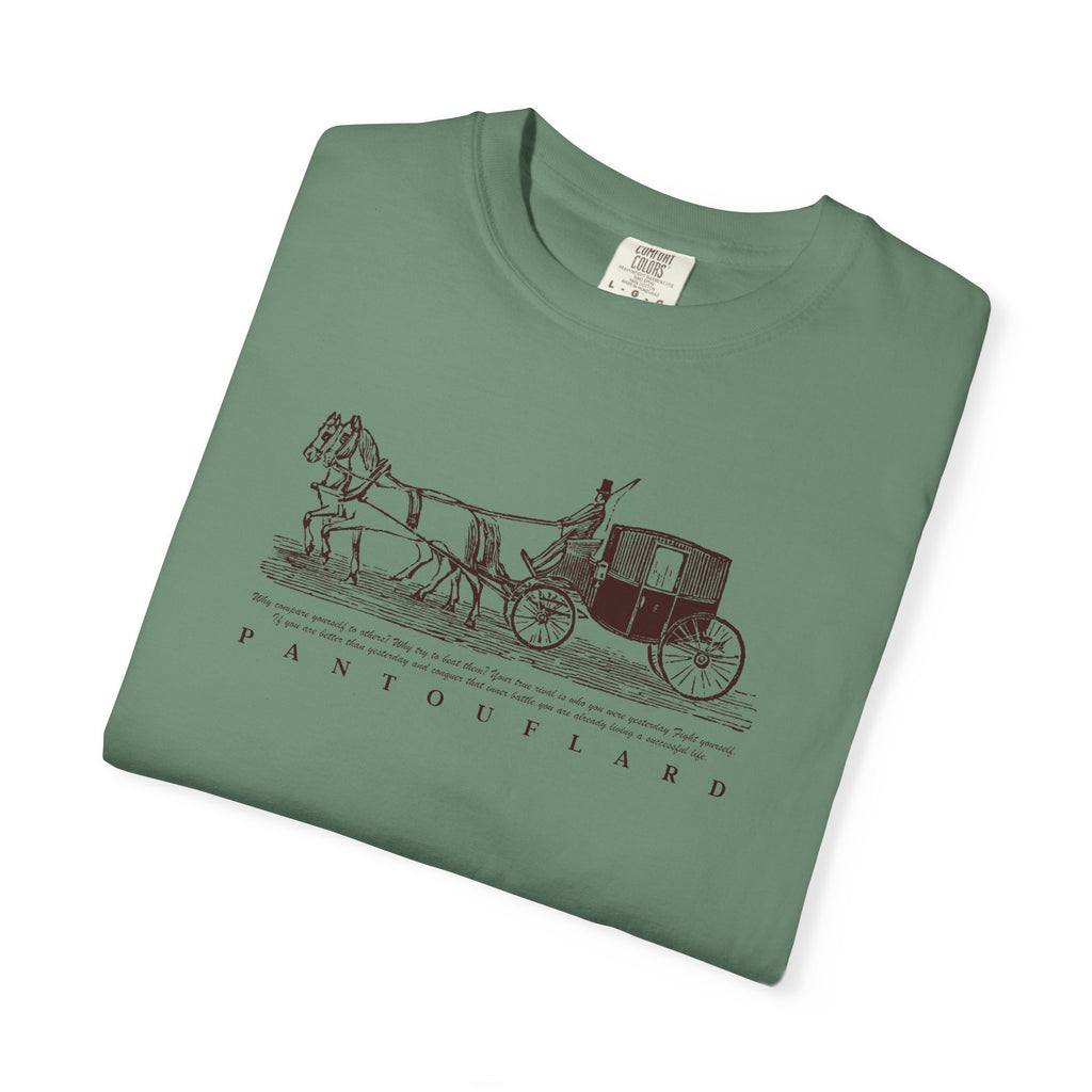 Unisex Burnt Orange Vintage Horse Carriage 100% Cotton T-shirt