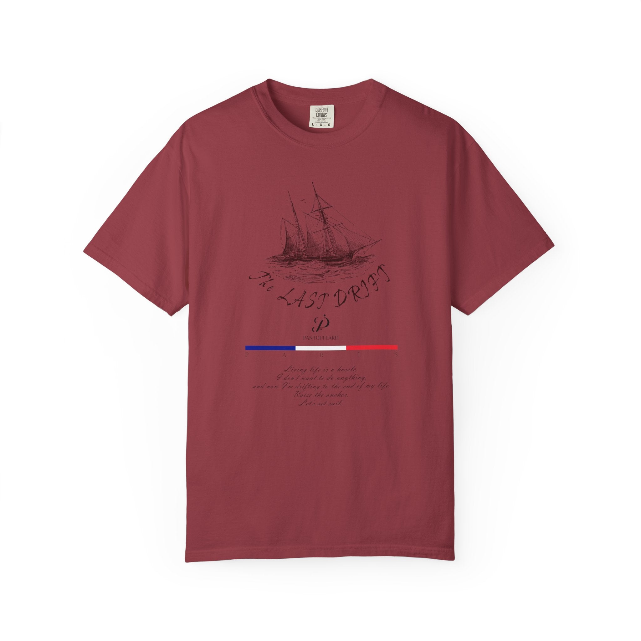 Unisex Vintage Yellow Nautical Ship The Last Drift 100% Cotton T-shirt
