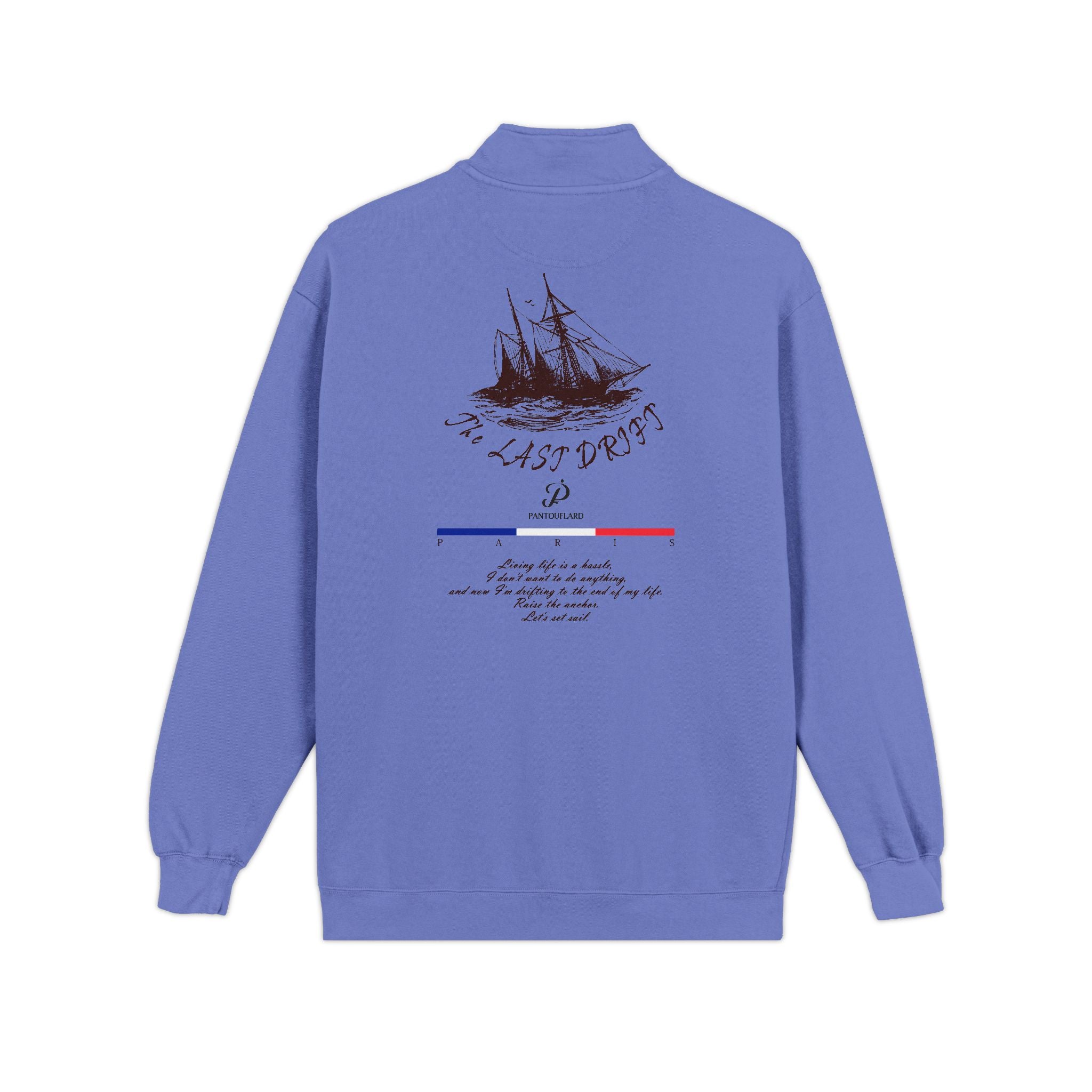 Old Money Yacht Club Quarter-Zip - The Last Drift I (Comfort Colors 1580 Nautical Pullover)