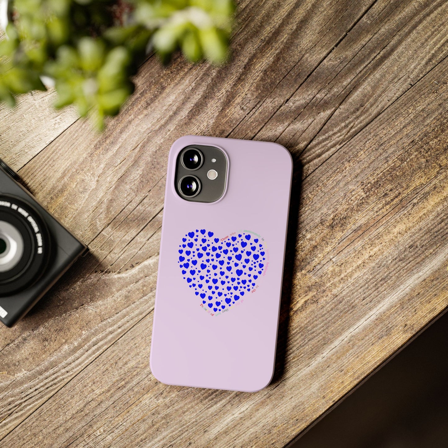 Funda delgada para iPhone Blue Heart
