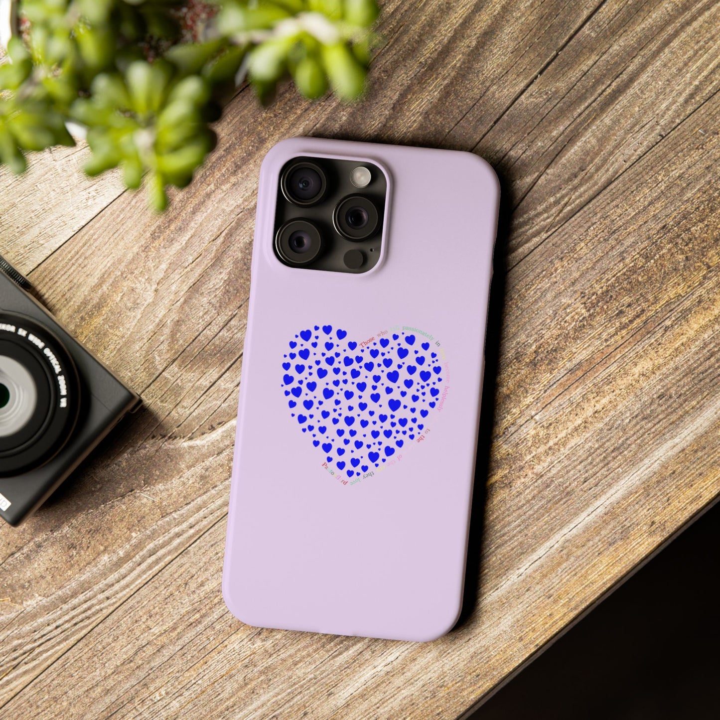 Funda delgada para iPhone Blue Heart