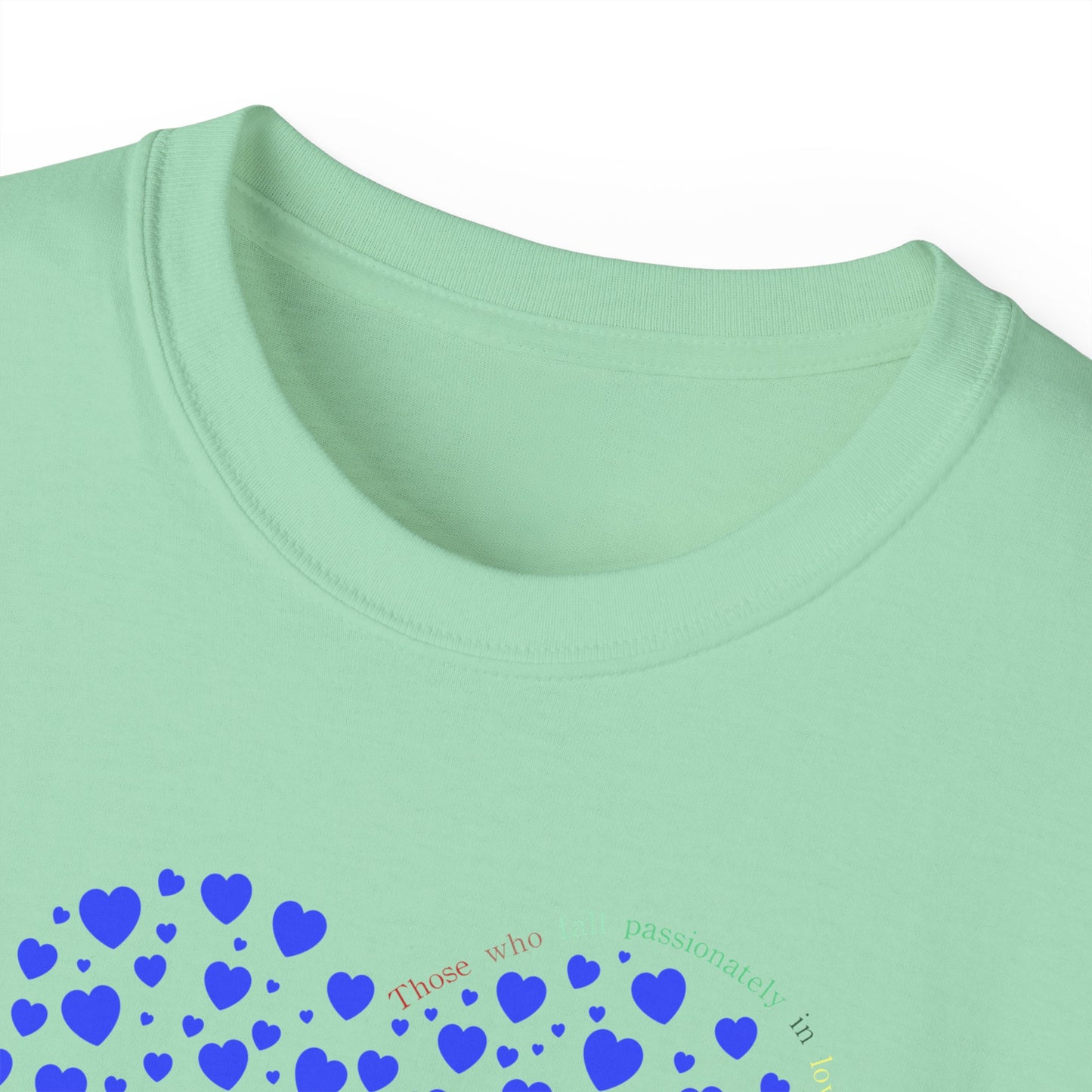 Blue Heart Unisex short sleeved T-shirt