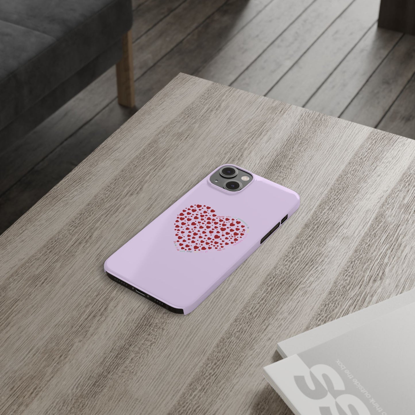 Funda delgada Red Heart para iPhone