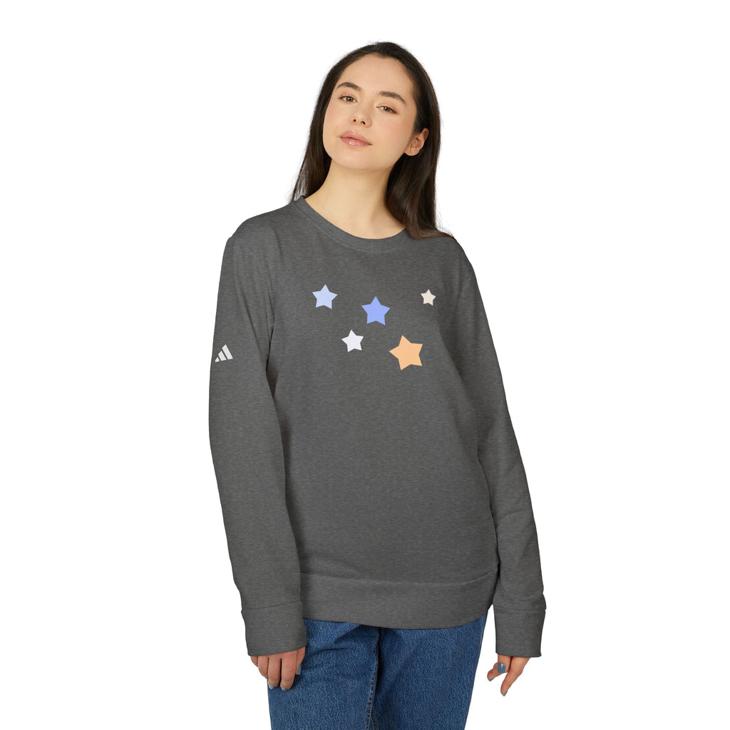 Unisex Royal Blue Kitschy Cassiopeia Constellation BCI Cotton Adidas Sweatshirt