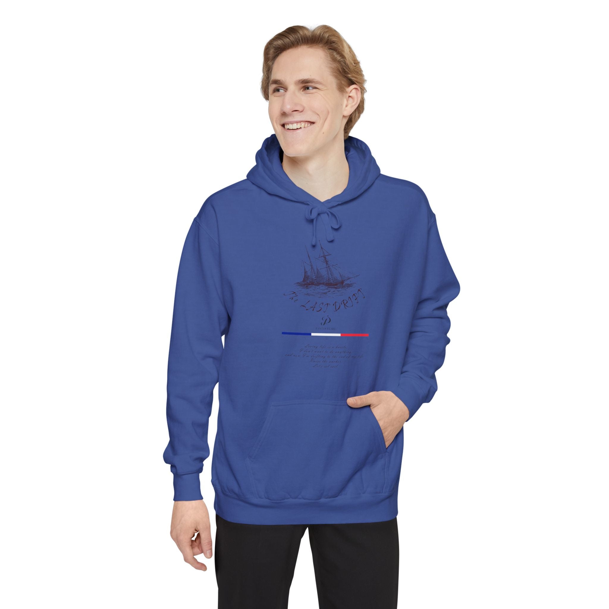 Old Money Nautical Heritage Hoodie - The Last Drift I (9.5oz Garment-Dyed Fleece)