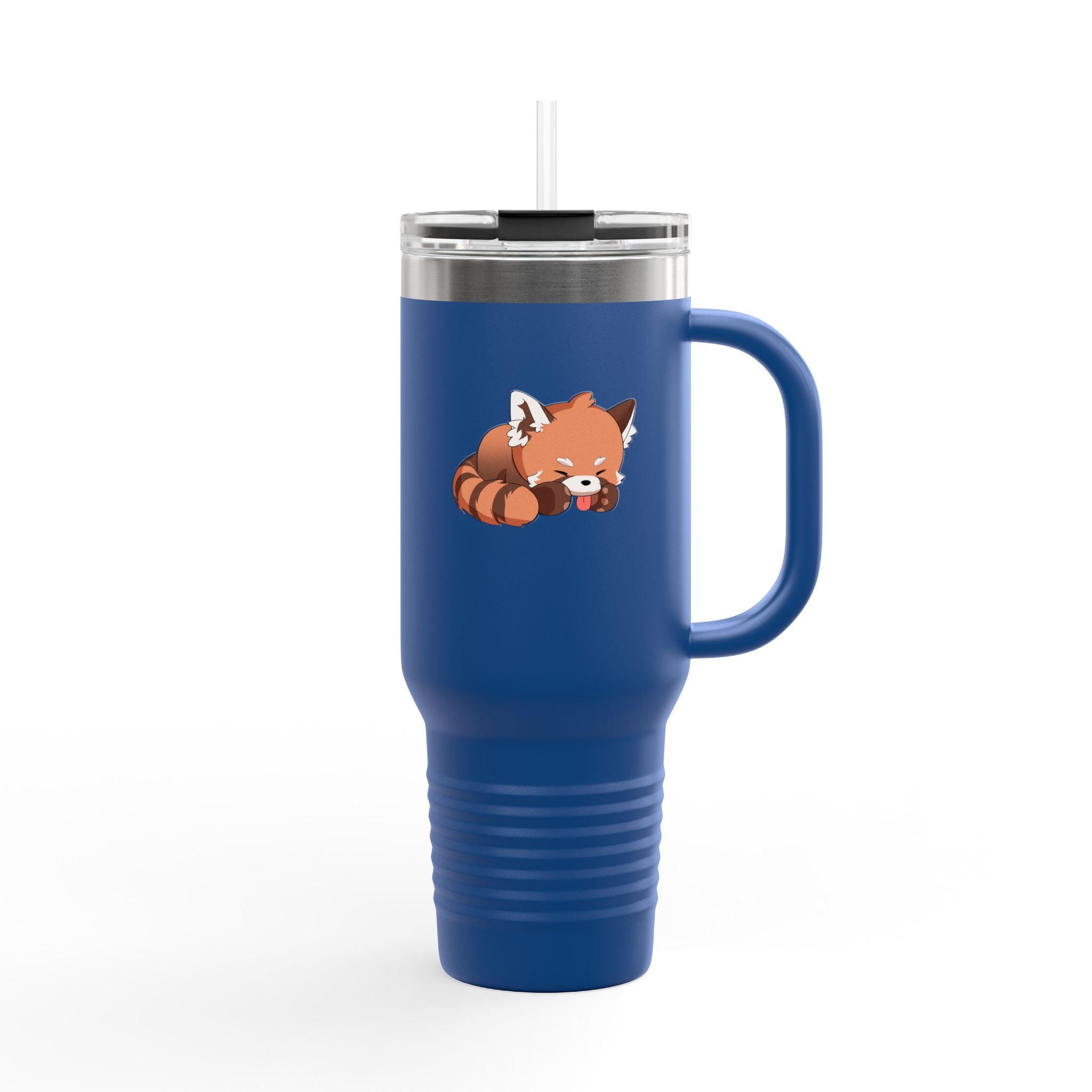 Olive Green Cute Sleeping Red Panda 40oz Stainless Steel Insulated Travel Mug