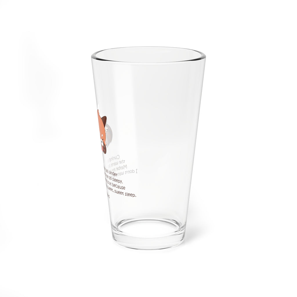 Clear Pantouflard 'Sleepy Red Panda' Cozy Solid Glass Mixer