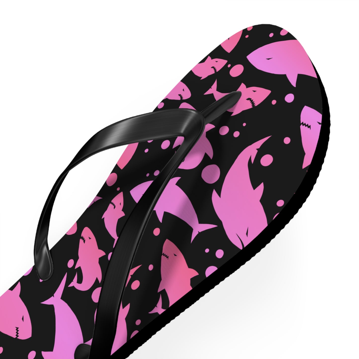 Pink Shark Flip Flops