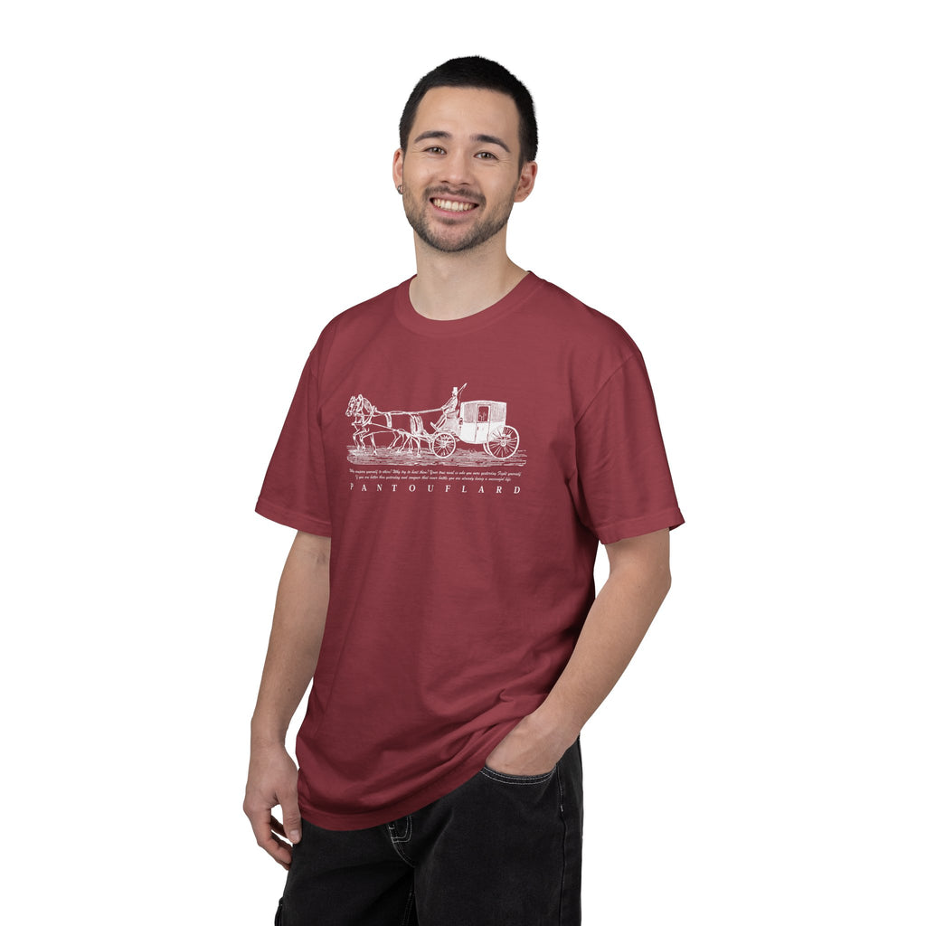 Unisex Burnt Orange Hanes Vintage Carriage Graphic 100% Cotton T-Shirt