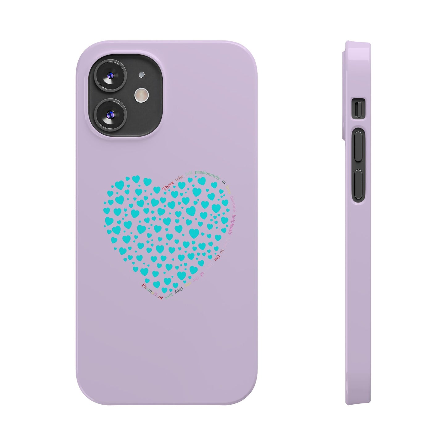 Funda delgada Mint Heart para iPhone