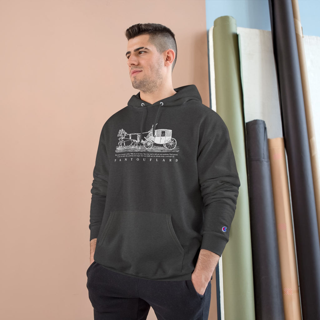 Old Money Equestrian Heritage Hoodie - The Timeless Carriage II (Champion Authentic Eco-Fleece)