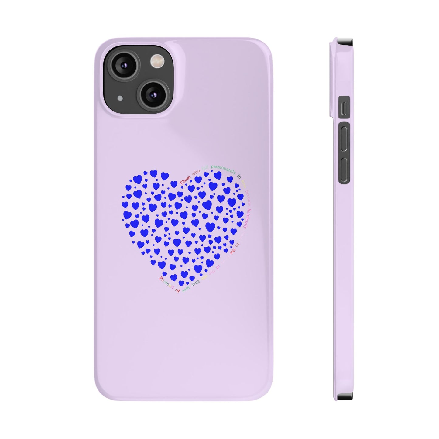 Funda delgada para iPhone Blue Heart