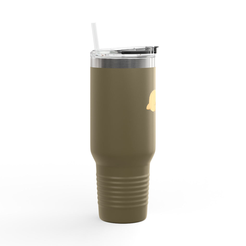 Mint Green Cute Biting Chicks 40oz Stainless Steel Insulated Travel Mug