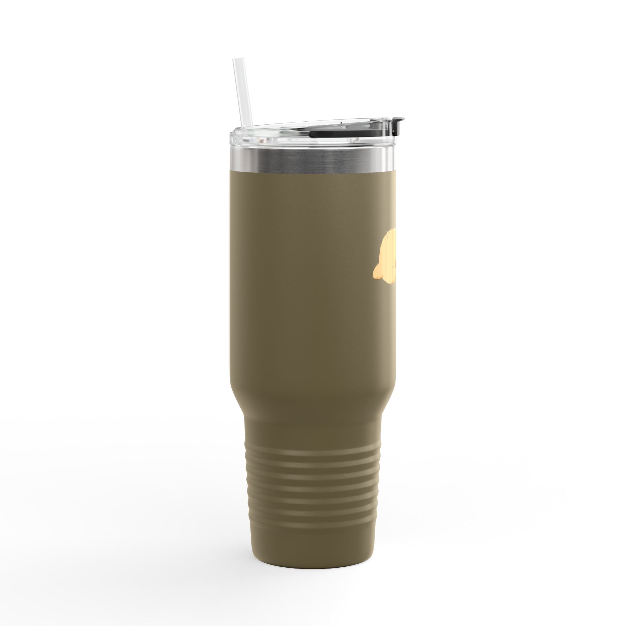 Mint Green Cute Biting Chicks 40oz Stainless Steel Insulated Travel Mug