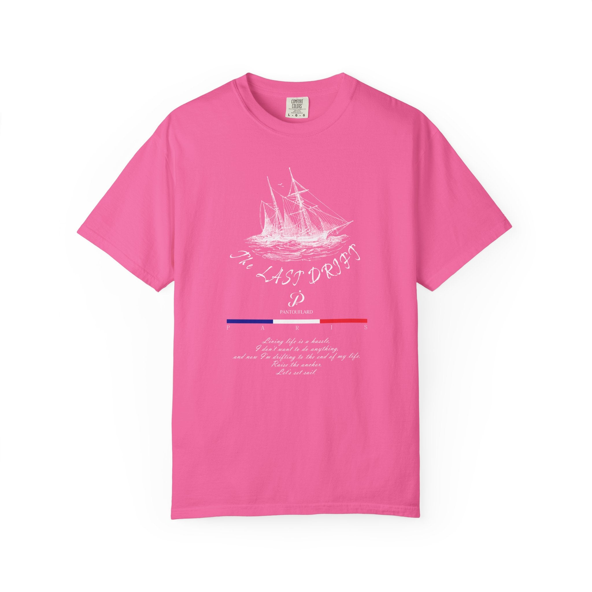 Unisex Navy Blue Nautical Ship The Last Drift 100% Cotton T-shirt