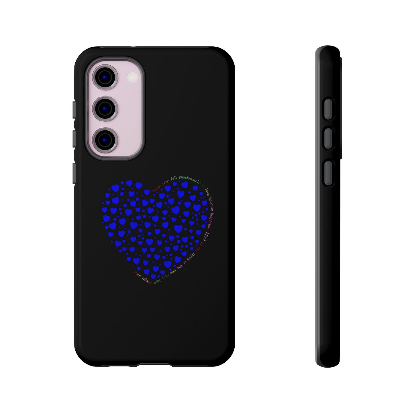 Fundas de corazón azul para teléfonos iPhone, Galaxy, Google Pixel (54 tipos)