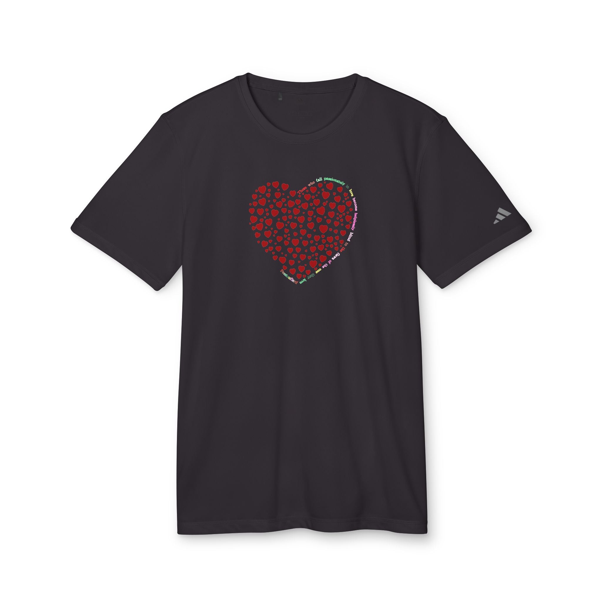 Camiseta Deportiva Unisex Adidas® con Diseño de Corazón Rojo