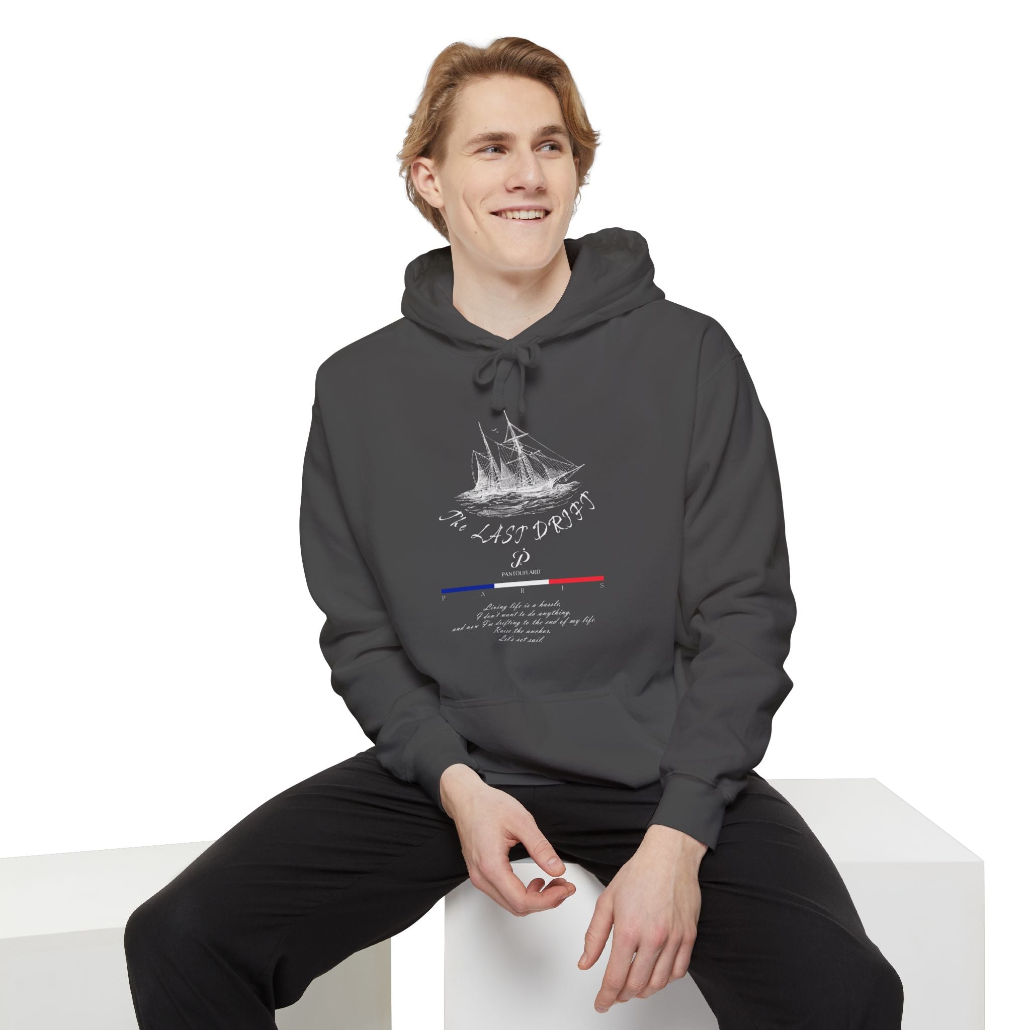 Old Money Nautical Heritage Hoodie - The Last Drift II (9.5oz Garment-Dyed Fleece)