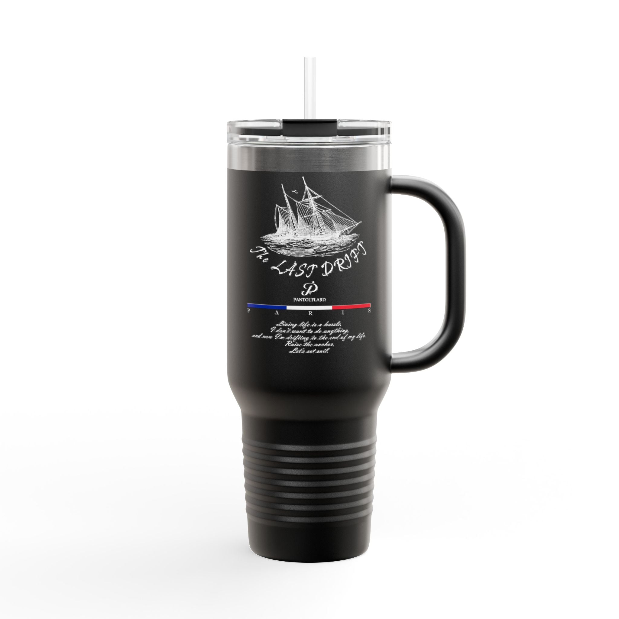 Navy Blue The Last Drift Ship 40oz Stainless Steel Insulated Travel Mug
