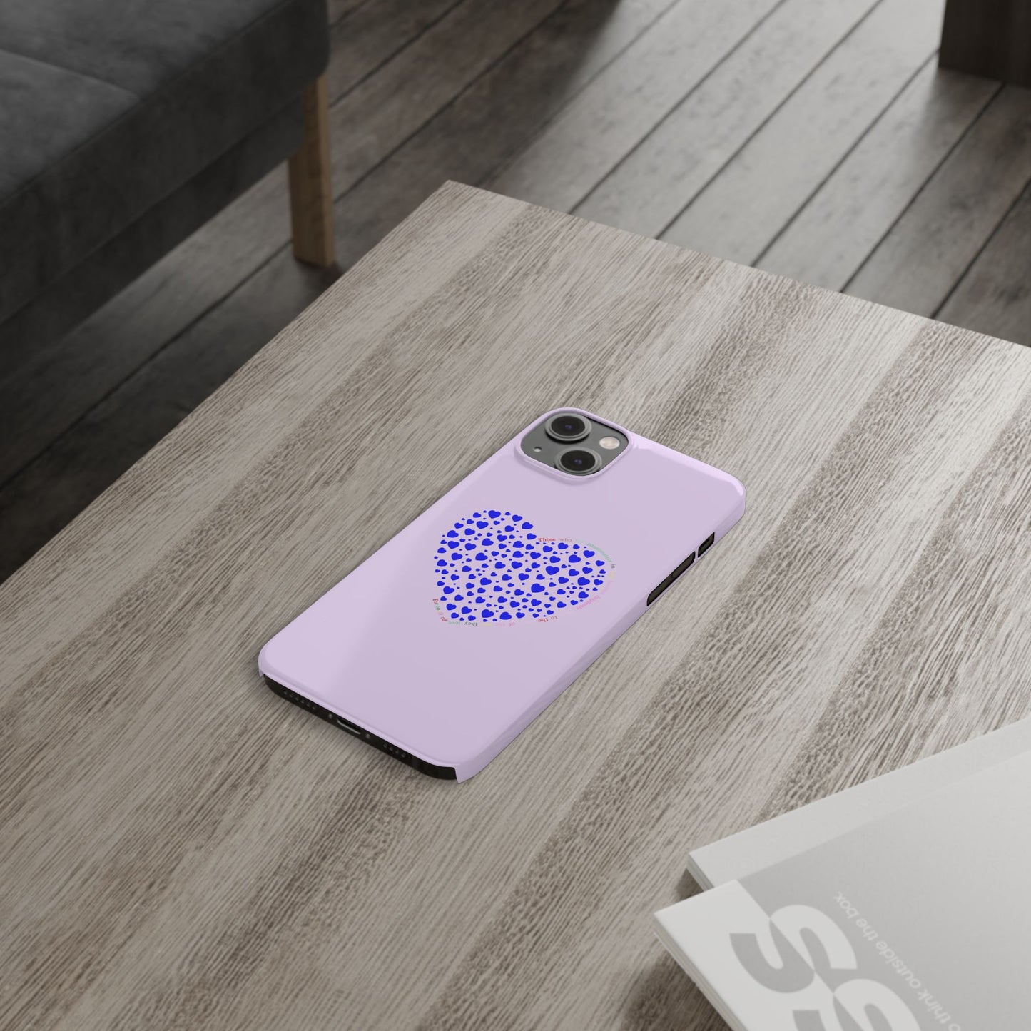 Funda delgada para iPhone Blue Heart