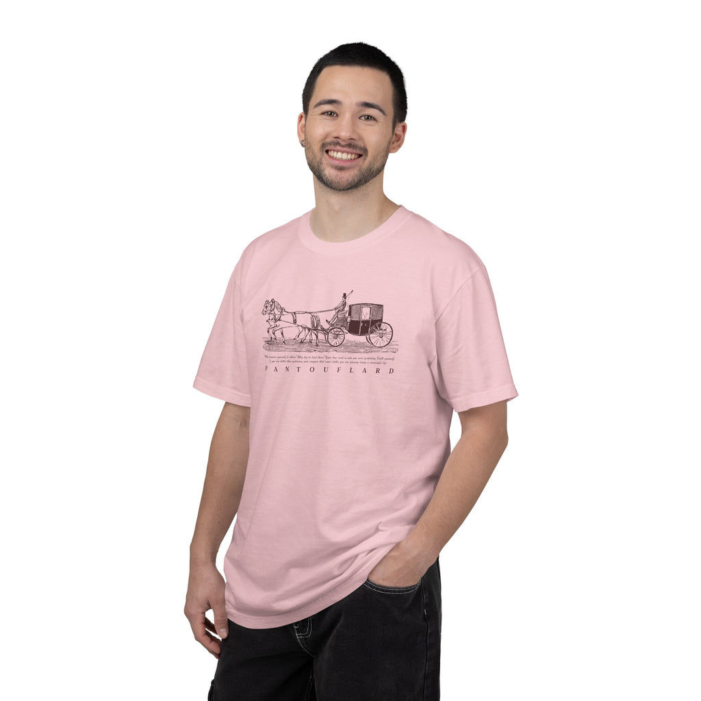 Unisex Burnt Orange Vintage Horse Carriage 100% Cotton T-shirt