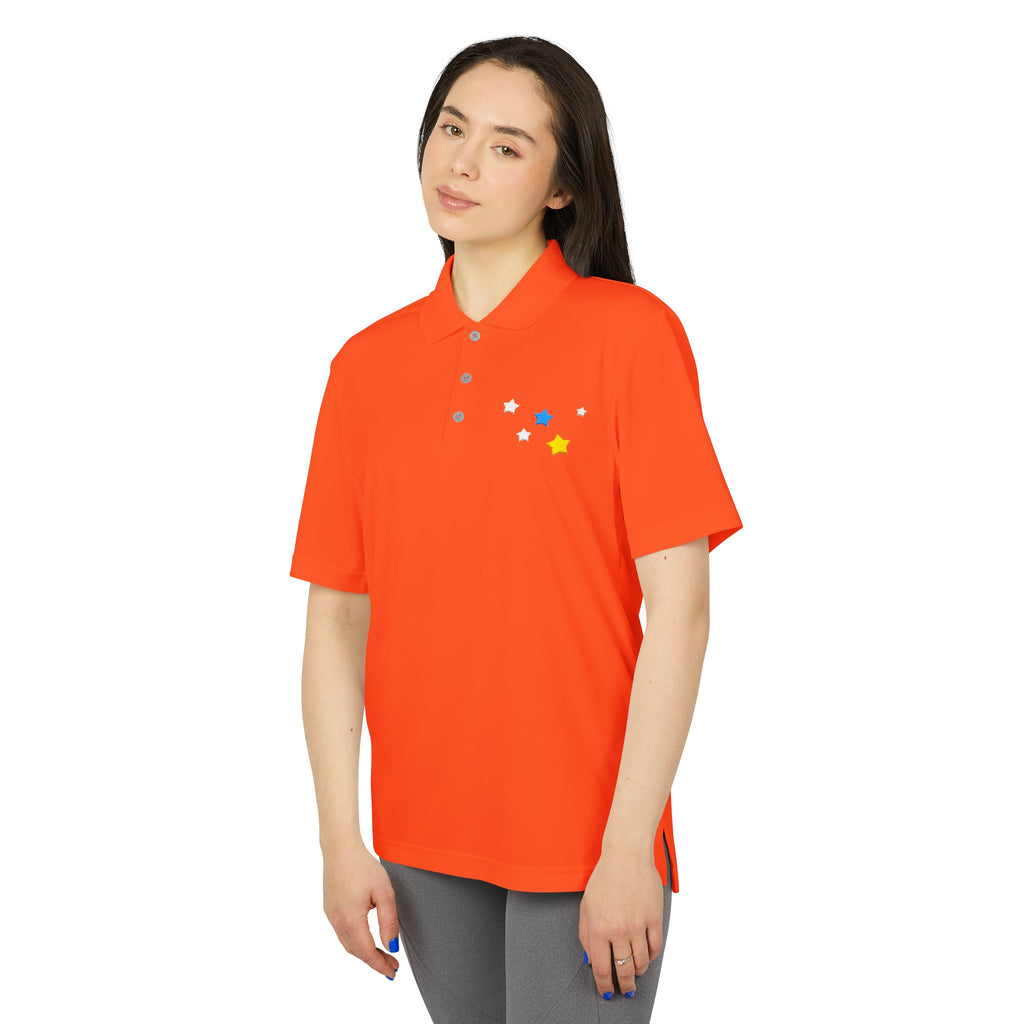 Adidas Unisex Cassiopeia Constellation Embroidered Polo - W-Shape Performance Shirt