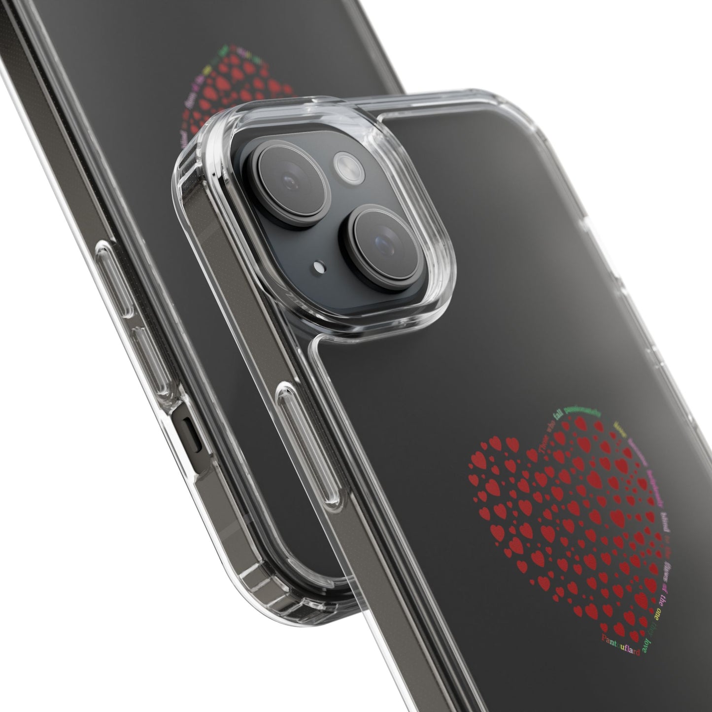 Red Heart Clear Phone Case