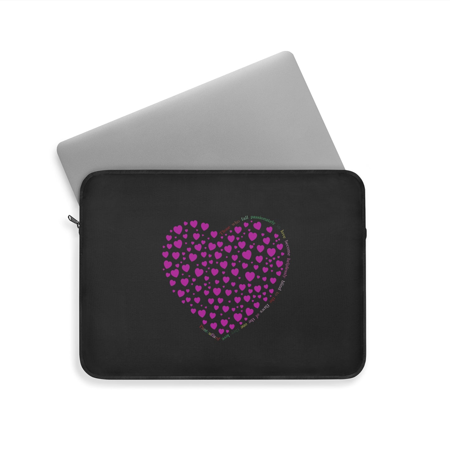 Pink Heart Design Laptop Protector