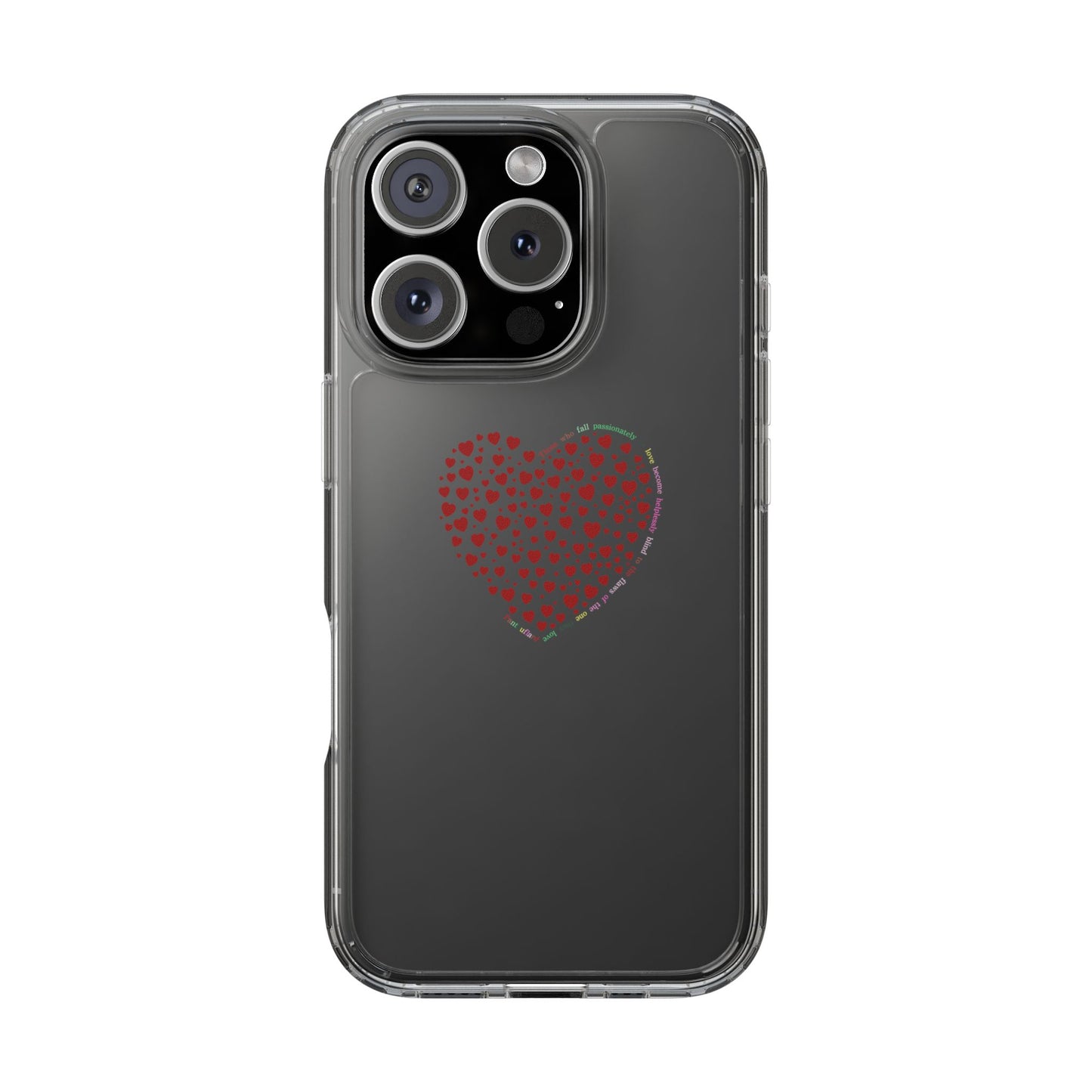 Red Heart Clear Phone Case