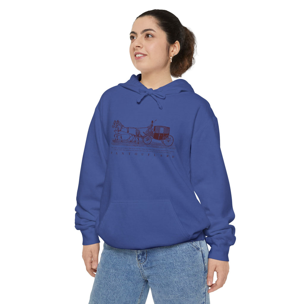 Old Money Equestrian Heritage Hoodie - The Heritage Carriage I (Premium Garment-Dyed Heavyweight Fleece)