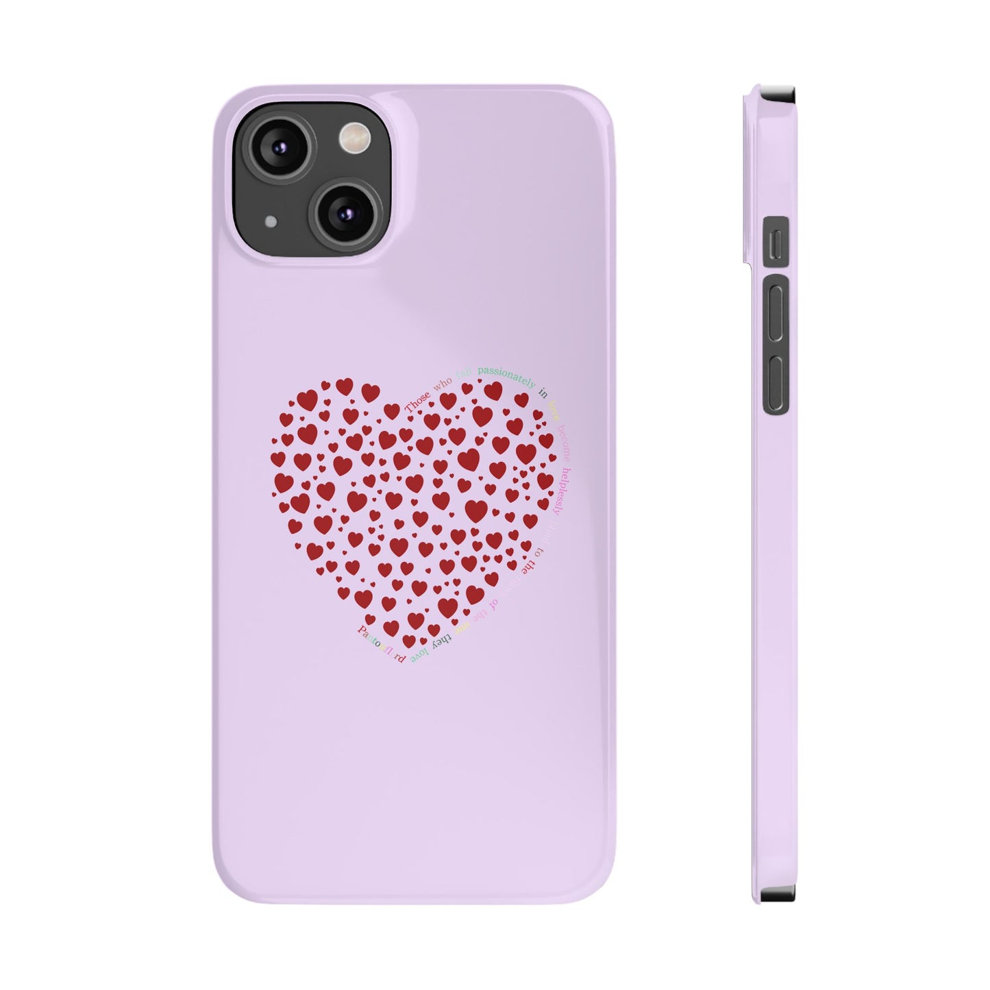 Funda delgada Red Heart para iPhone