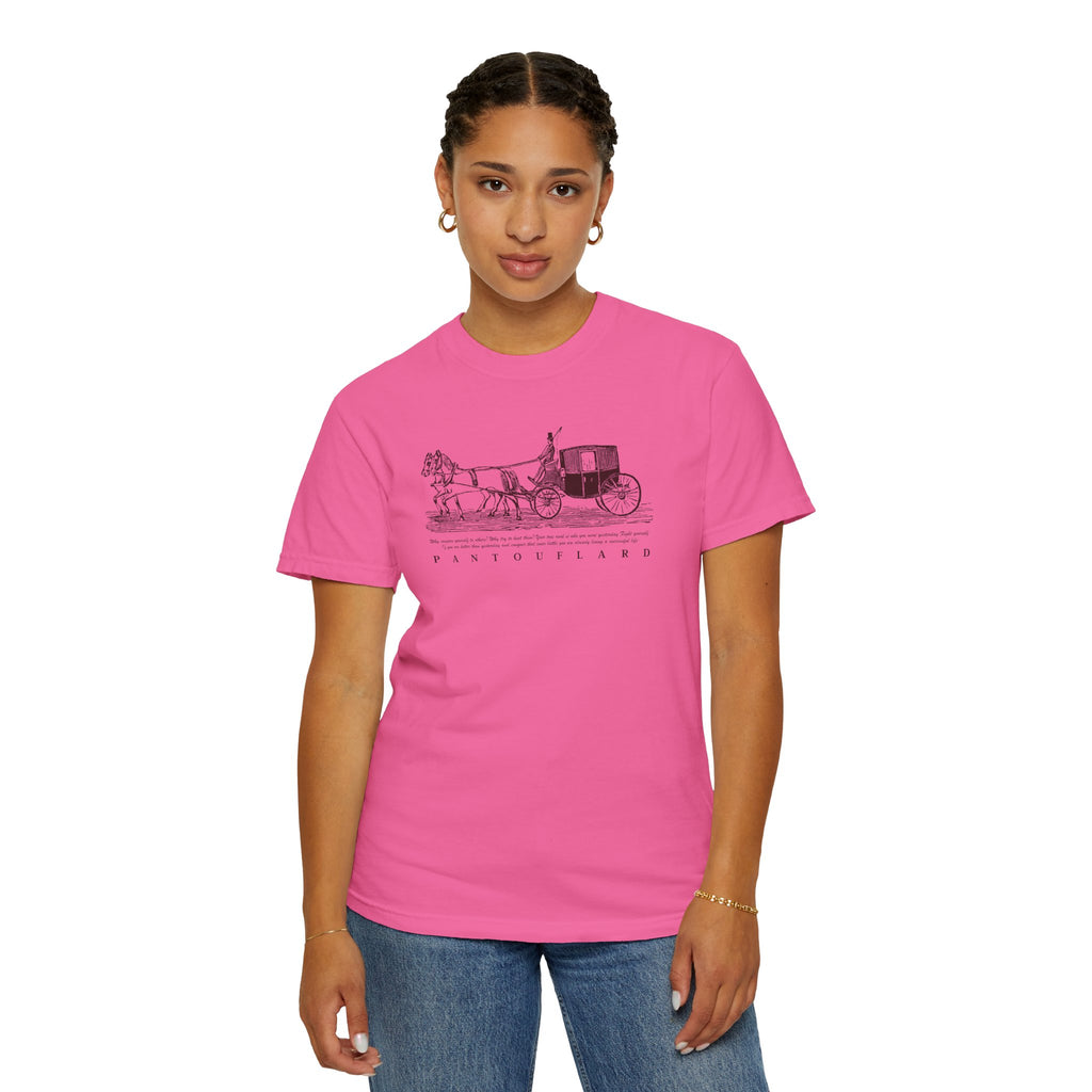 Unisex Burnt Orange Vintage Horse Carriage 100% Cotton T-shirt