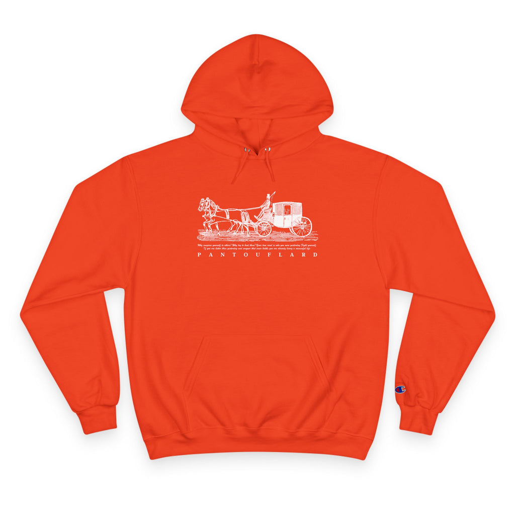 Old Money Equestrian Heritage Hoodie - The Timeless Carriage II (Champion Authentic Eco-Fleece)