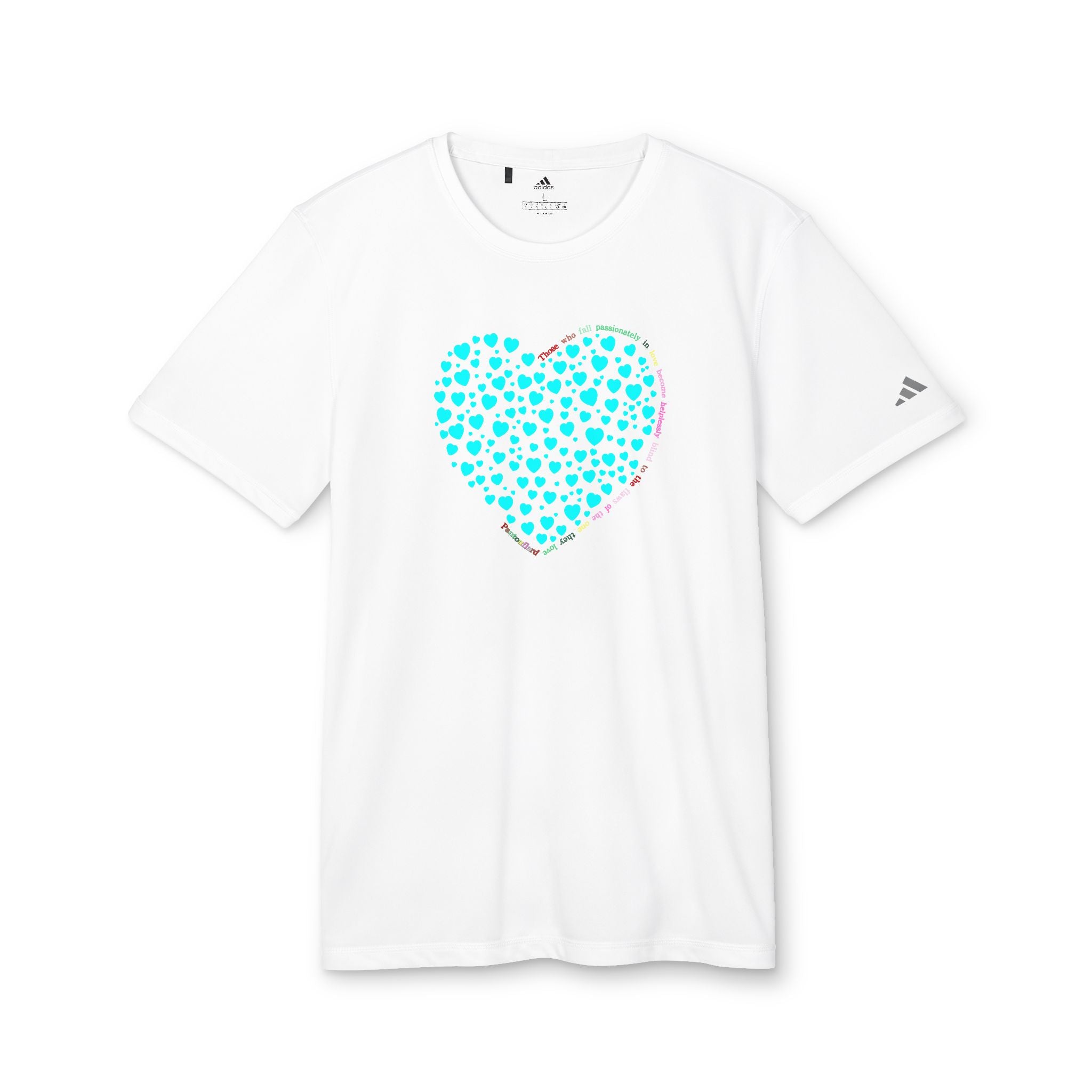 Camiseta Deportiva Unisex Adidas® con Diseño de Corazón Menta