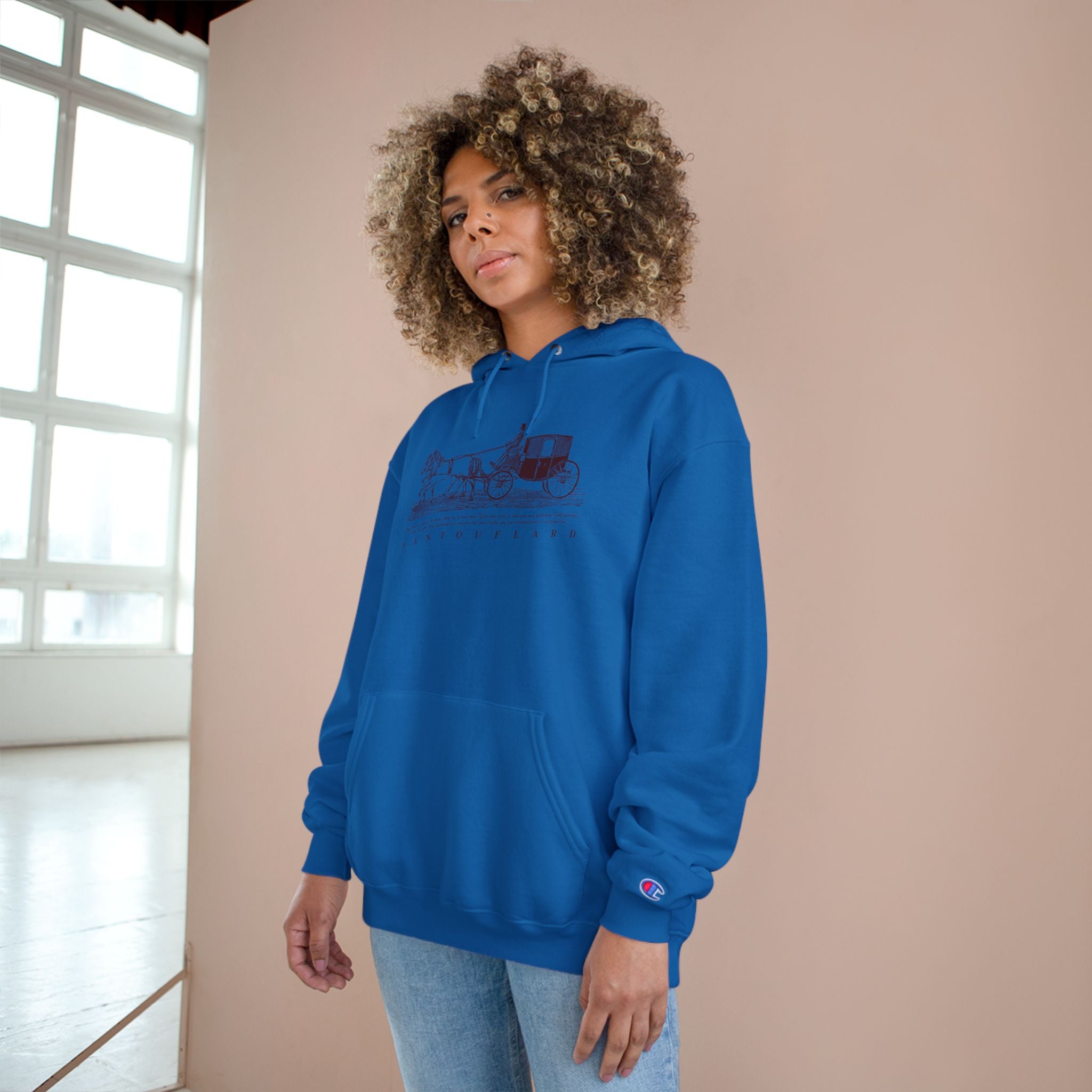 Old Money Equestrian Heritage Hoodie - The Timeless Carriage I (Champion Authentic Eco-Fleece)