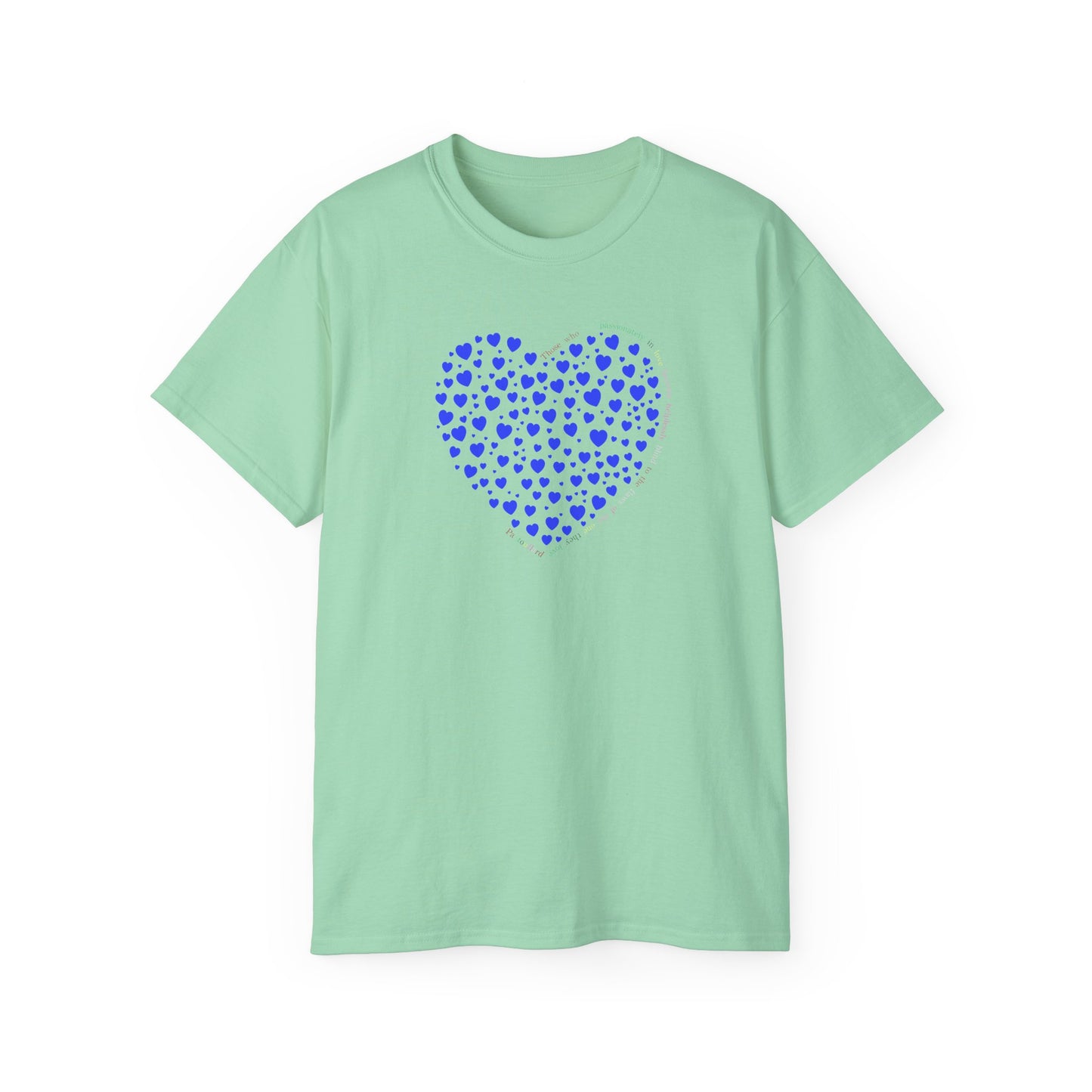 Blue Heart Unisex short sleeved T-shirt
