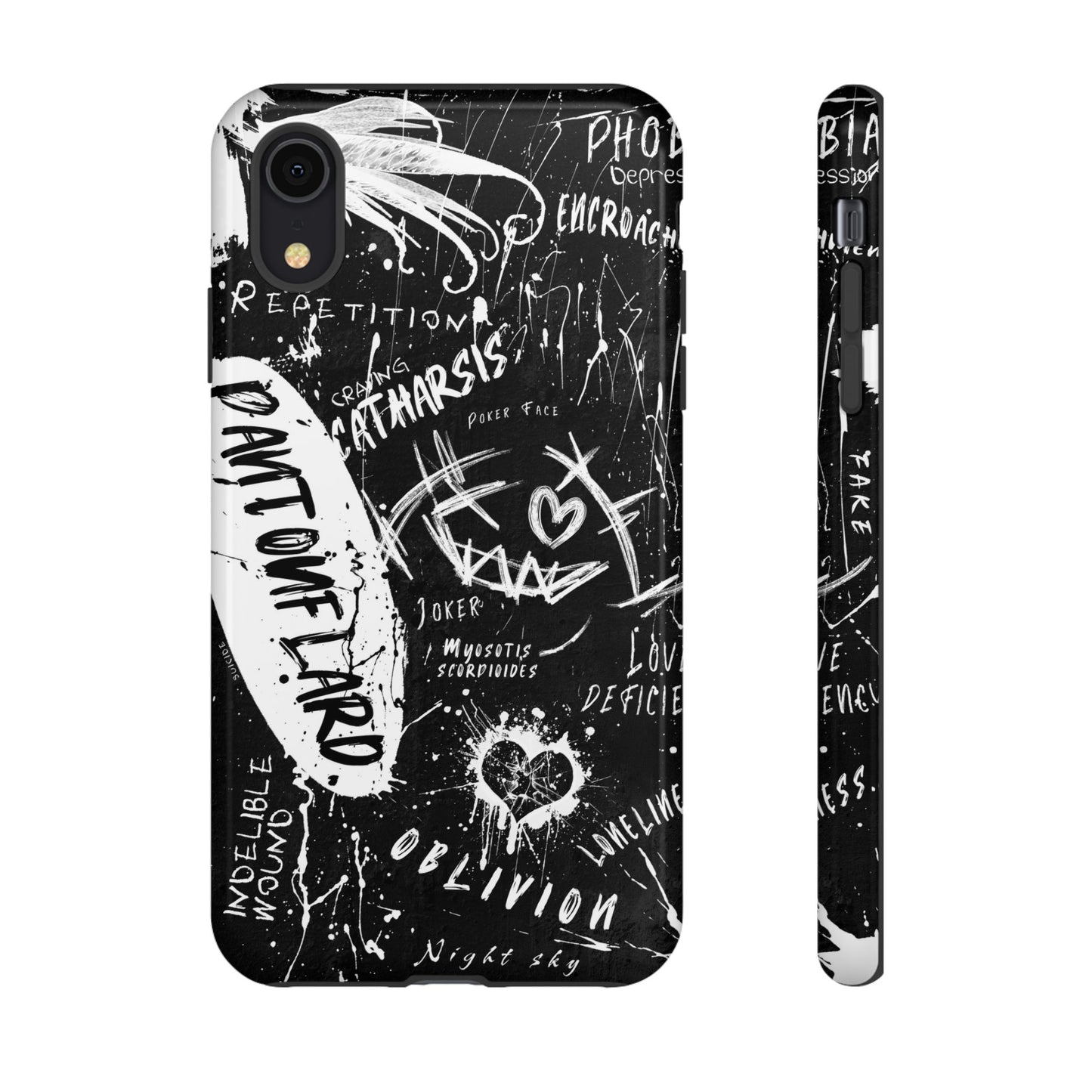 Fundas resistentes: funda atrevida para iPhone, Galaxy, Google Pixel, diseño de grafiti negro, estética urbana, regalo para amantes del arte, accesorios de teléfono modernos, estilo callejero