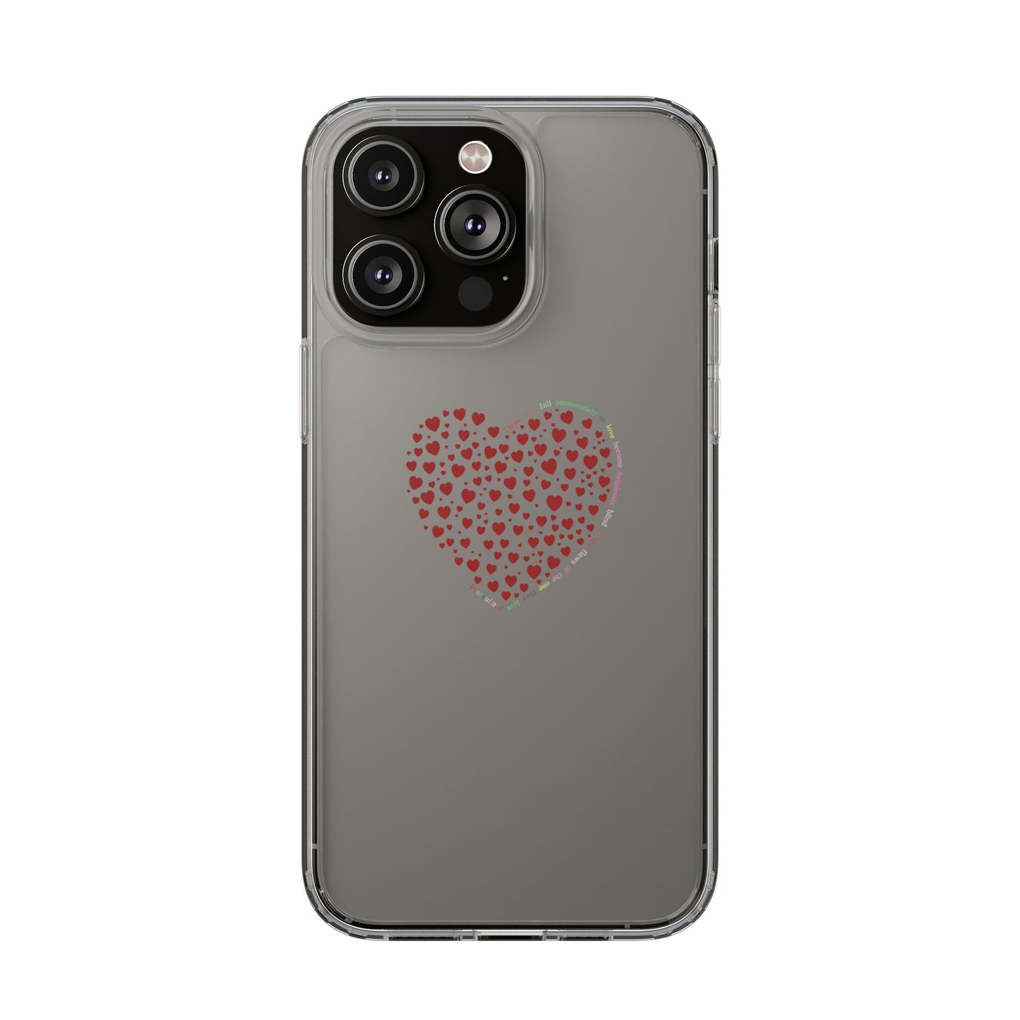 Red Heart Clear Phone Case