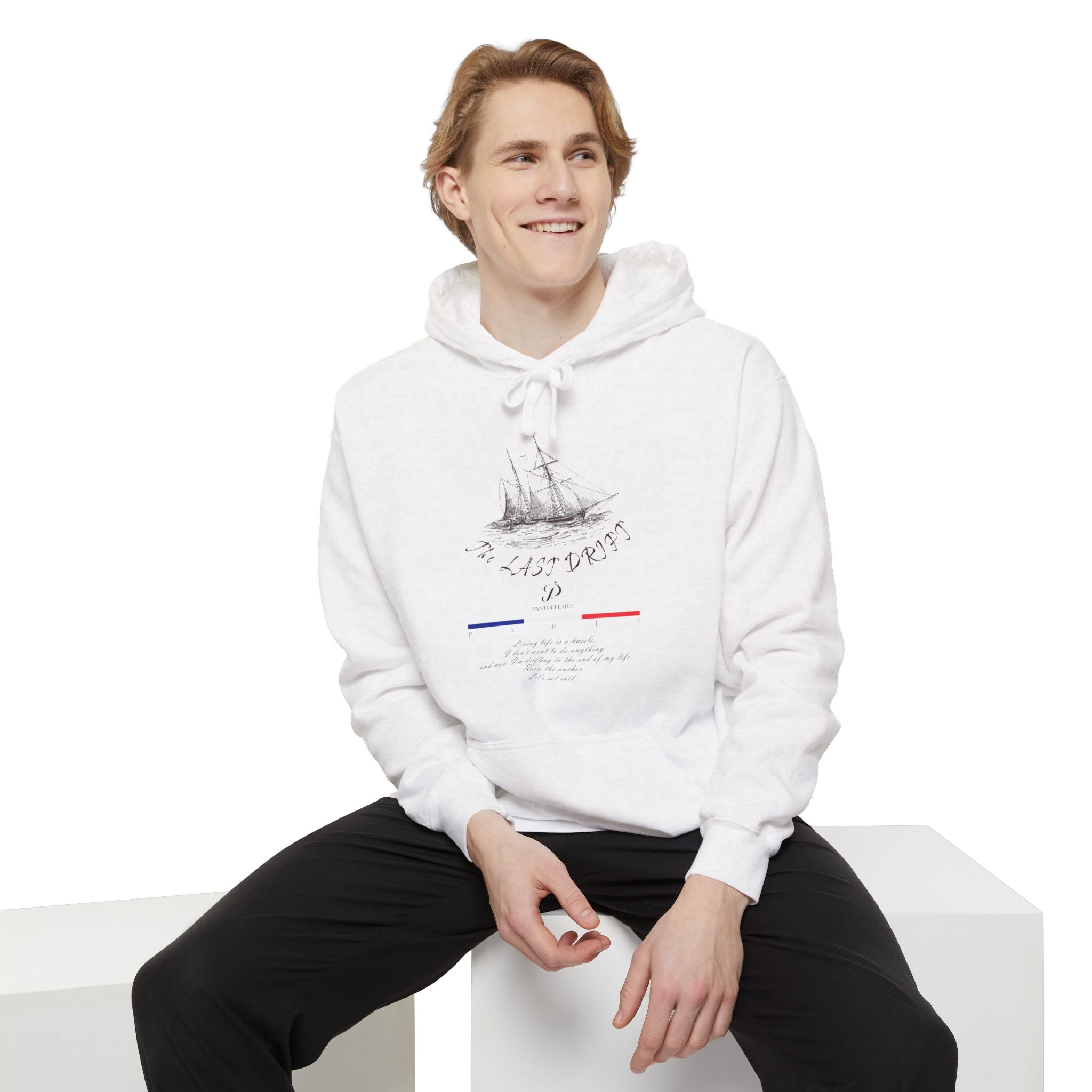 Old Money Nautical Heritage Hoodie - The Last Drift I (9.5oz Garment-Dyed Fleece)
