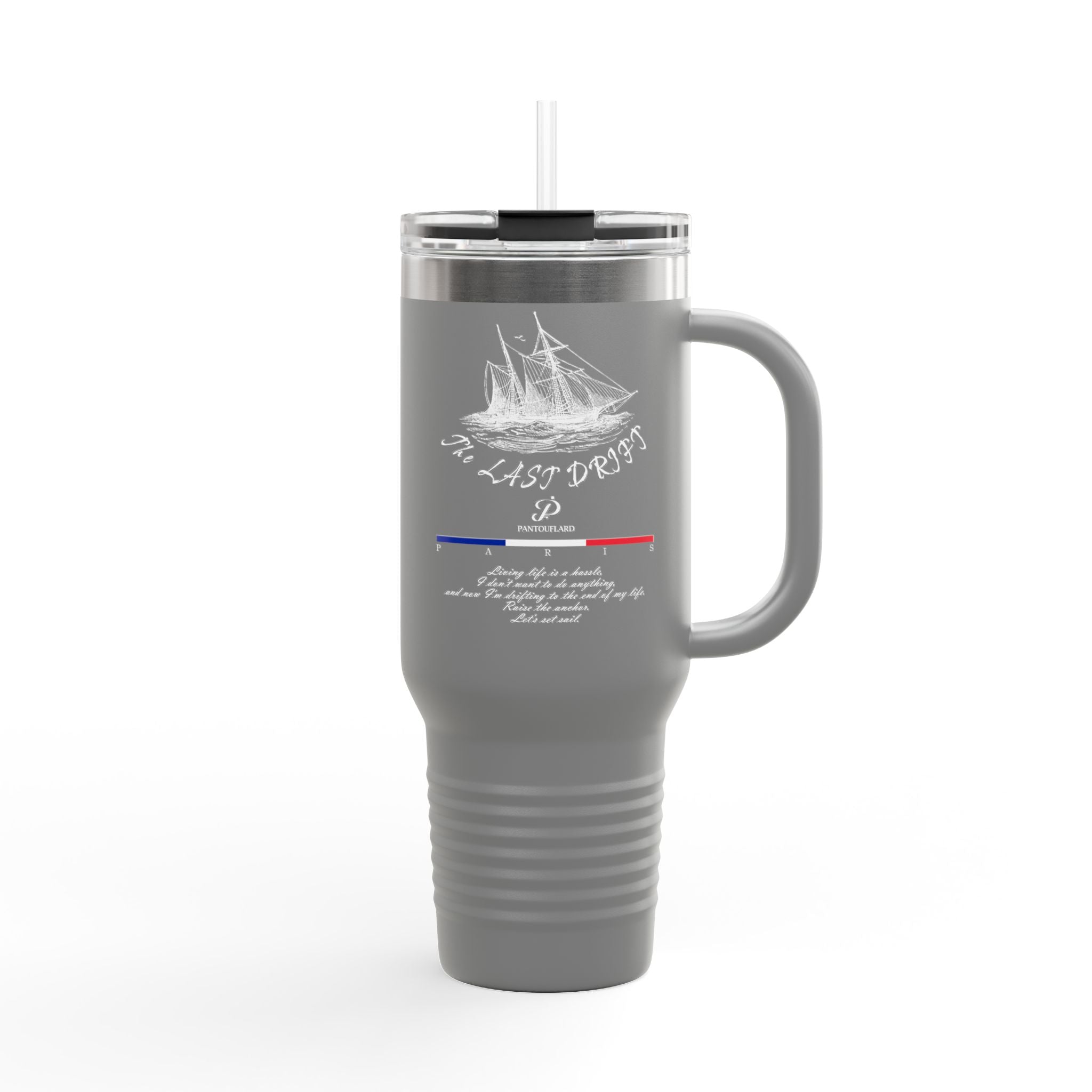 Navy Blue The Last Drift Ship 40oz Stainless Steel Insulated Travel Mug
