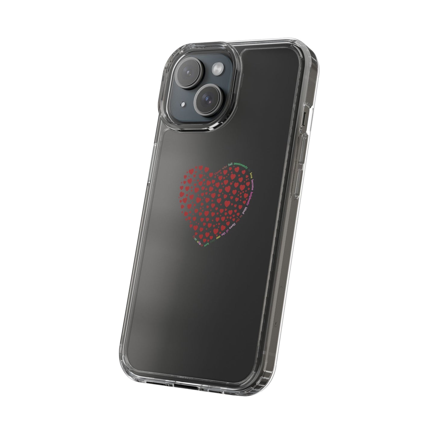 Red Heart Clear Phone Case