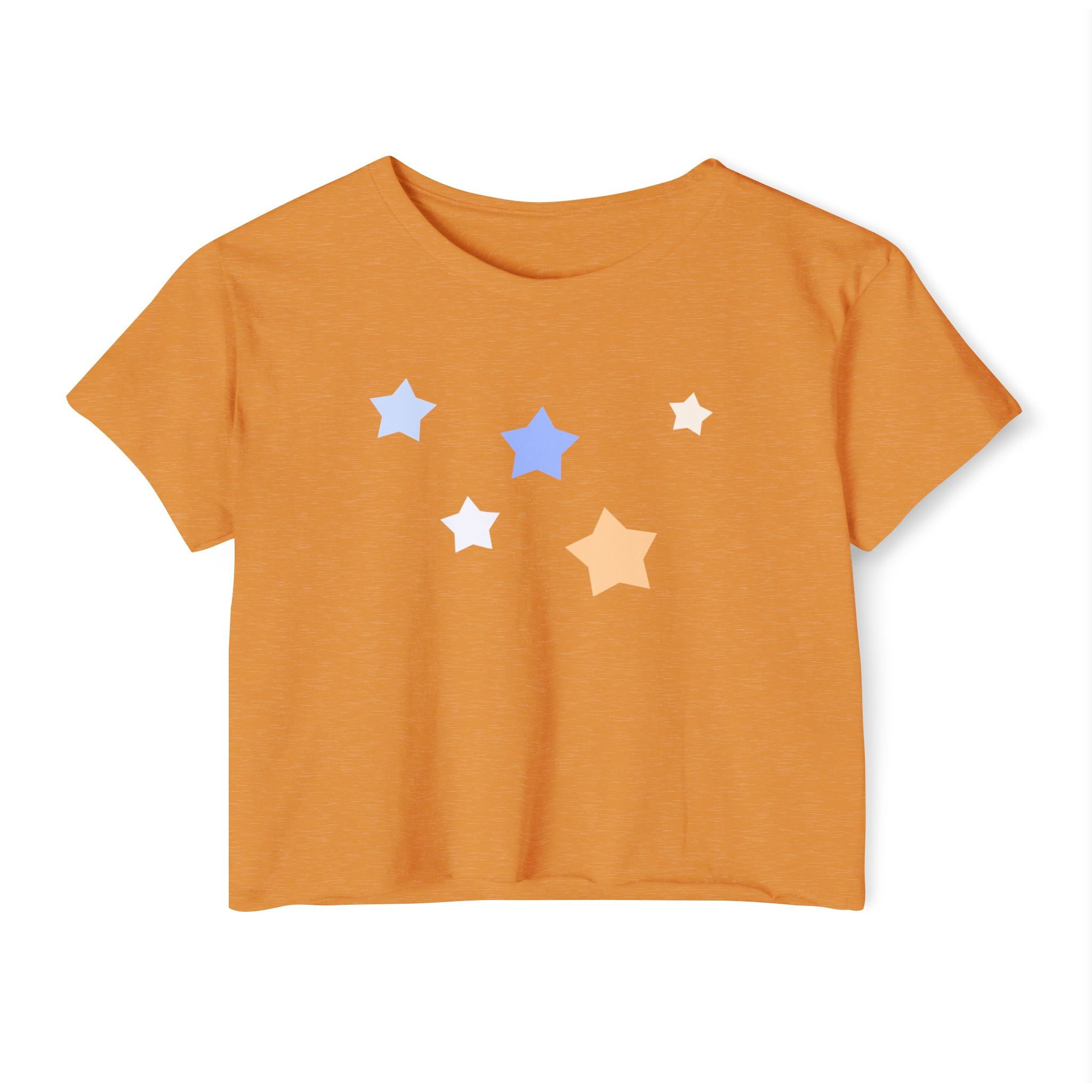Women's Cassiopeia Constellation Graphic Crop Top - W-Shape Lightweight Festival Shirt
