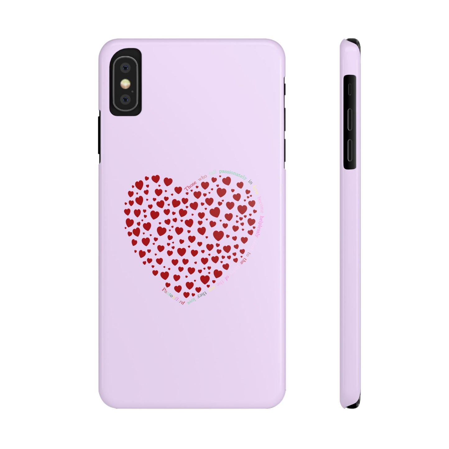 Funda delgada Red Heart para iPhone