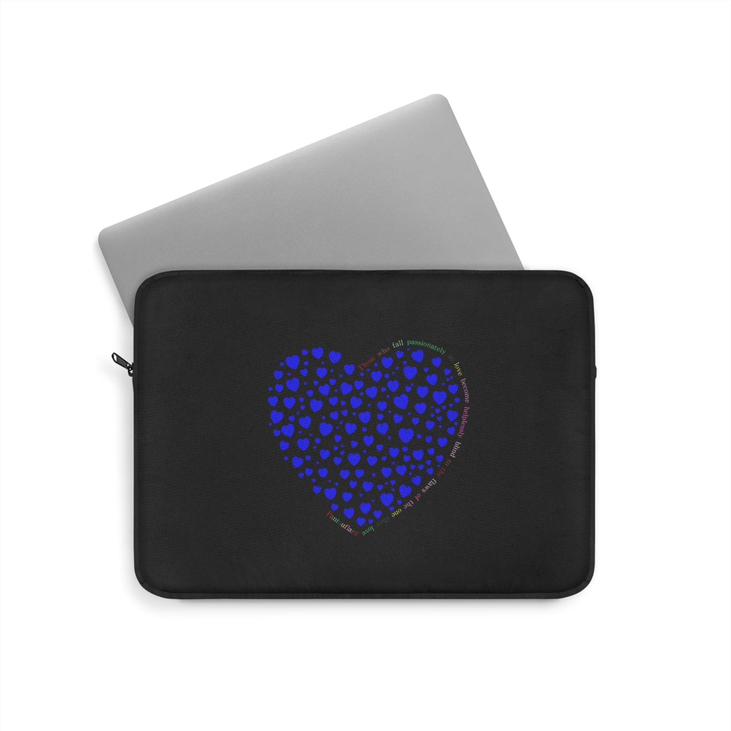 Blue Heart Design Laptop Protector