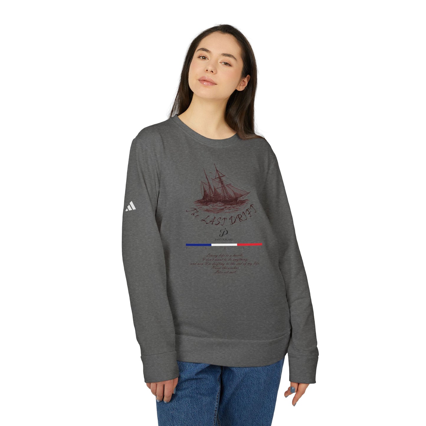 Adidas Nautical Adventure Crewneck Sweatshirt, Unisex Fleece Sweatshirt, Cozy Winter Apparel, Ideal Gift for Sailors, Comfortable Casual Wear