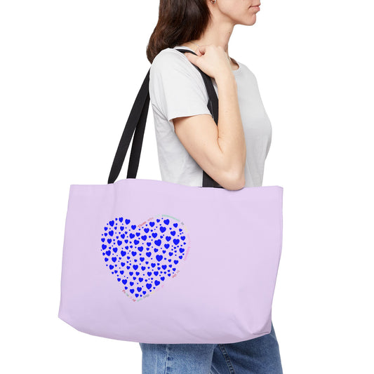 Blue Heart Design Tote Bag