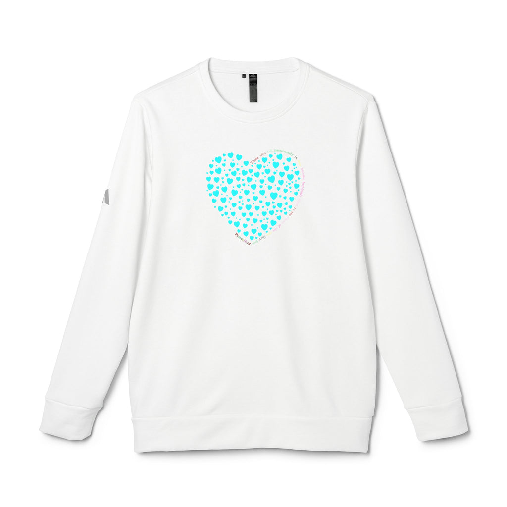 Adidas® Unisex-Sweatshirt mit Rundhalsausschnitt und mintfarbenem Herzdesign