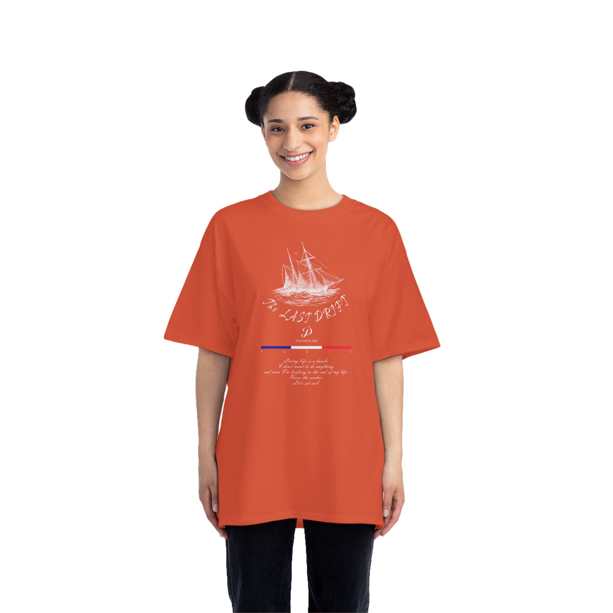 Unisex Black Hanes Vintage Ship Graphic 100% Cotton T-Shirt
