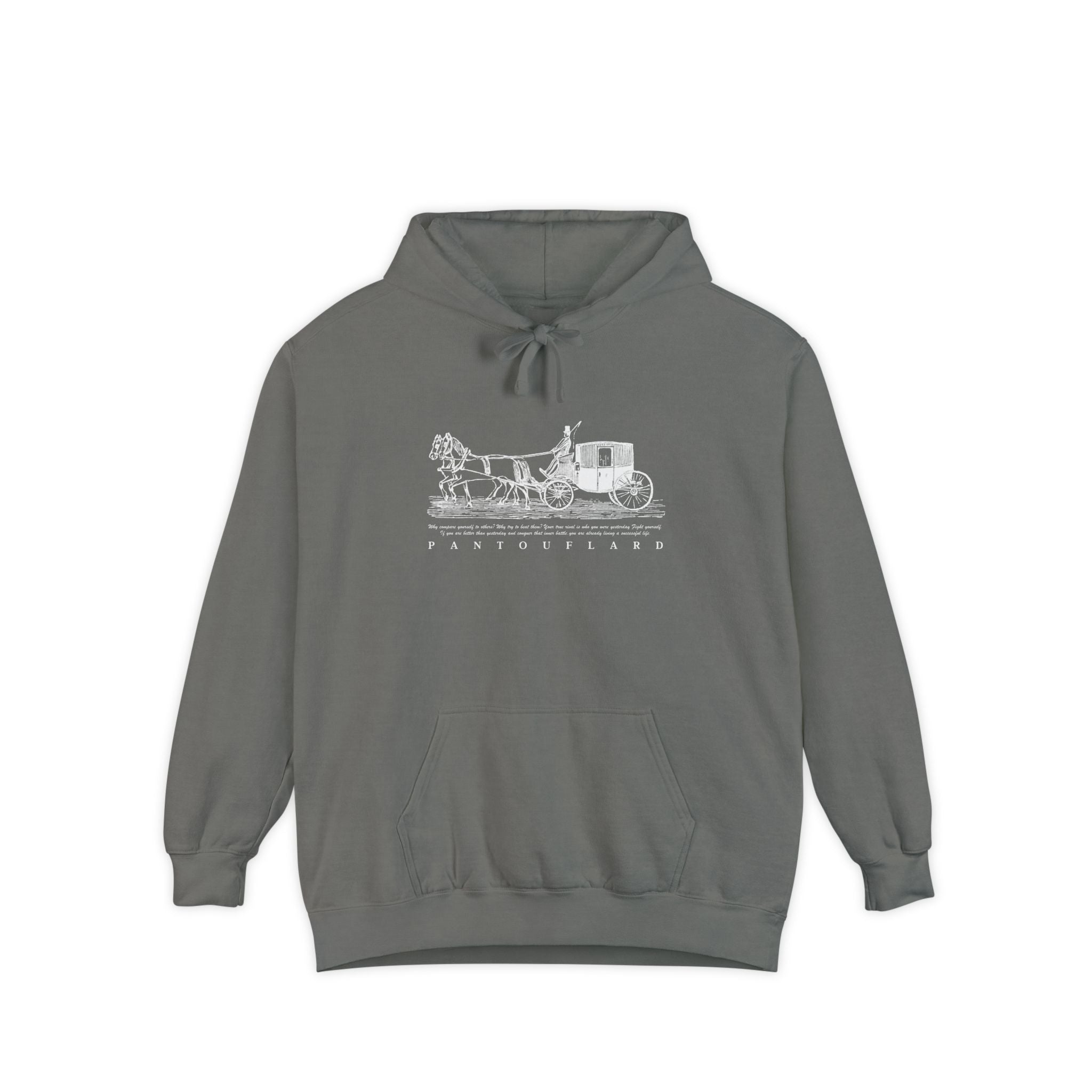 Old Money Equestrian Heritage Hoodie - The Heritage Carriage II (Premium Garment-Dyed Heavyweight Fleece)