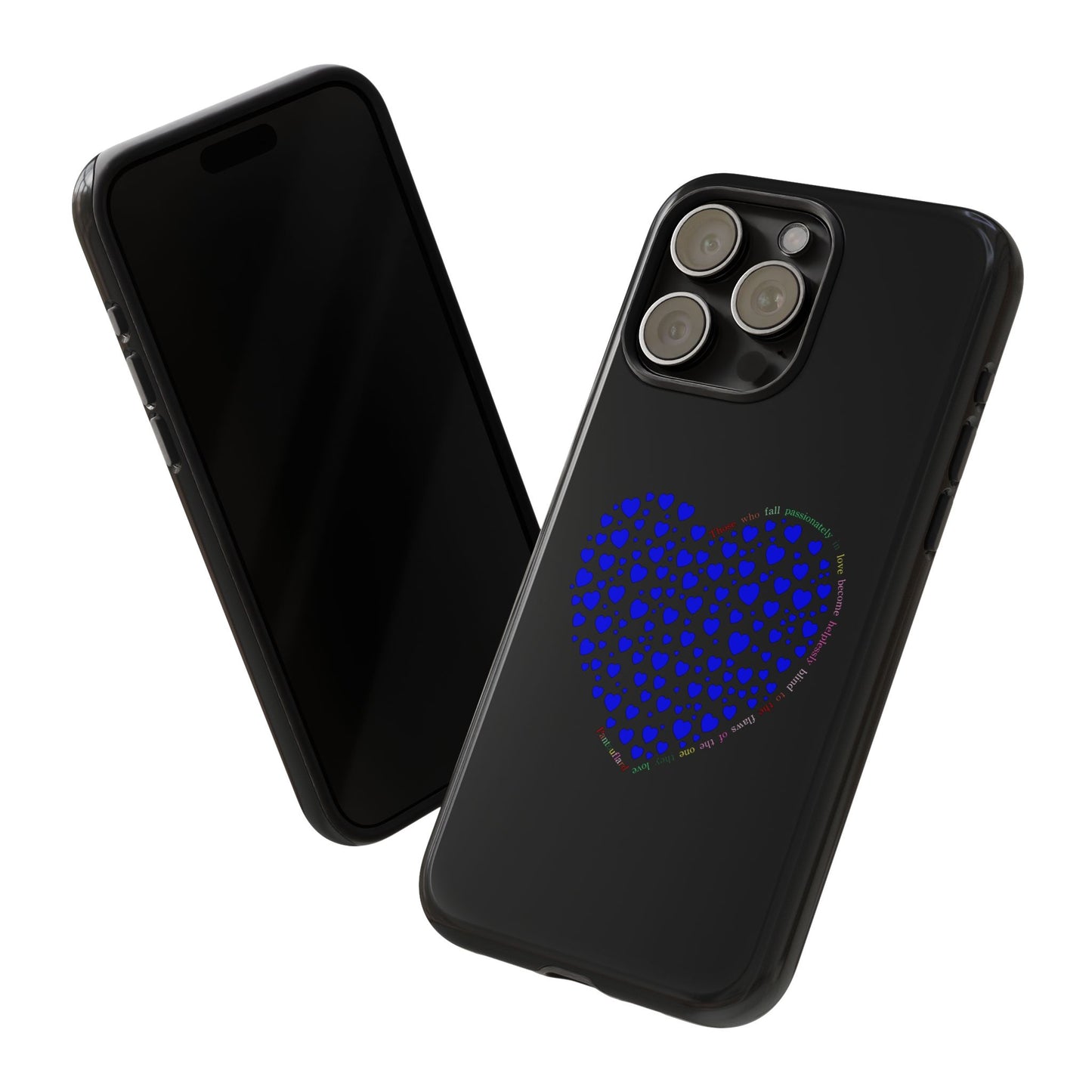 Fundas de corazón azul para teléfonos iPhone, Galaxy, Google Pixel (54 tipos)